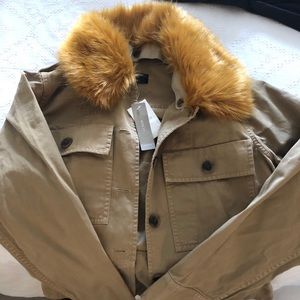 NWT j crew jacket with removable collar